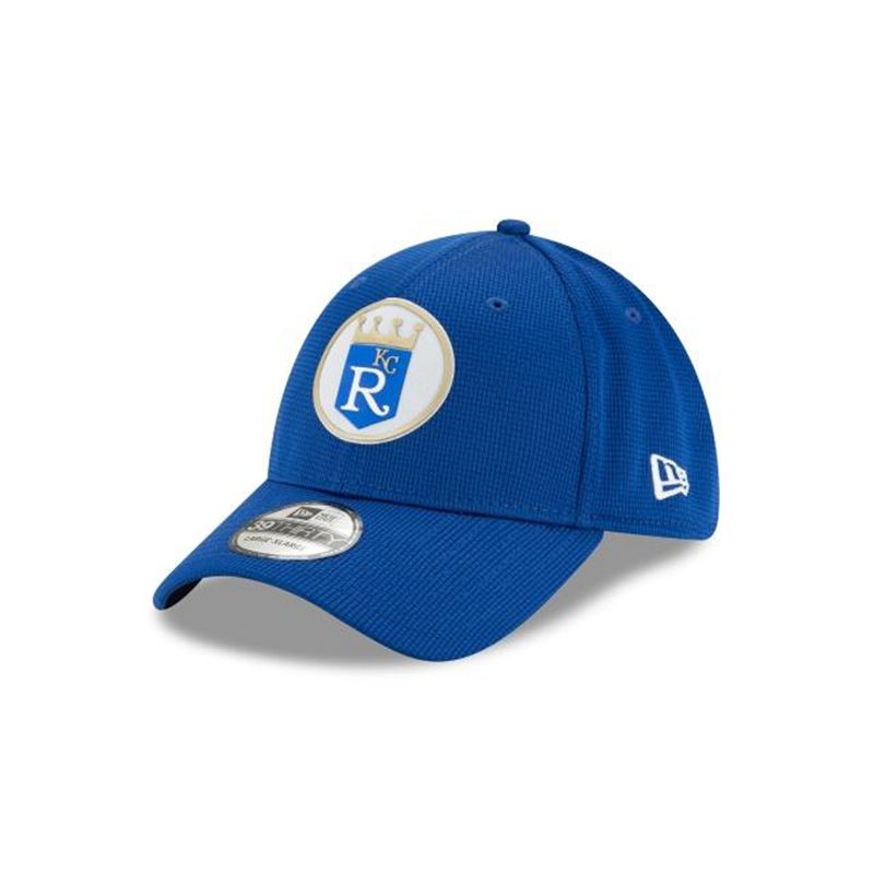 MLB Kansas City Royals Clubhouse Collection 39Thirty Stretch Fit (YIQ5222) - Blue New Era Caps